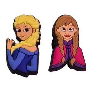 Elsa Anna Croc Shoe Charms | Cartoon Jibbitz Style Accessories | Fits Crocs NEW